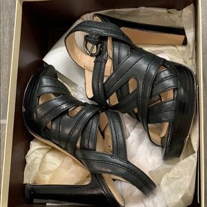 Coach black sandals